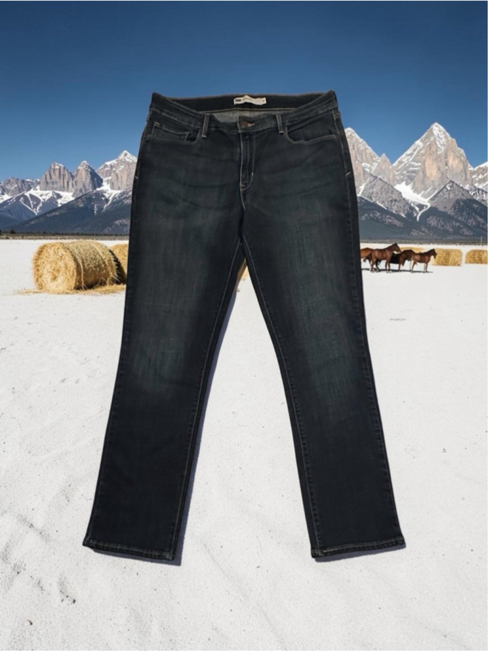 Levi Mid-Rise Skinny Jeans Women Size 16 - Inseam Length 32" Blue Denim Comfort